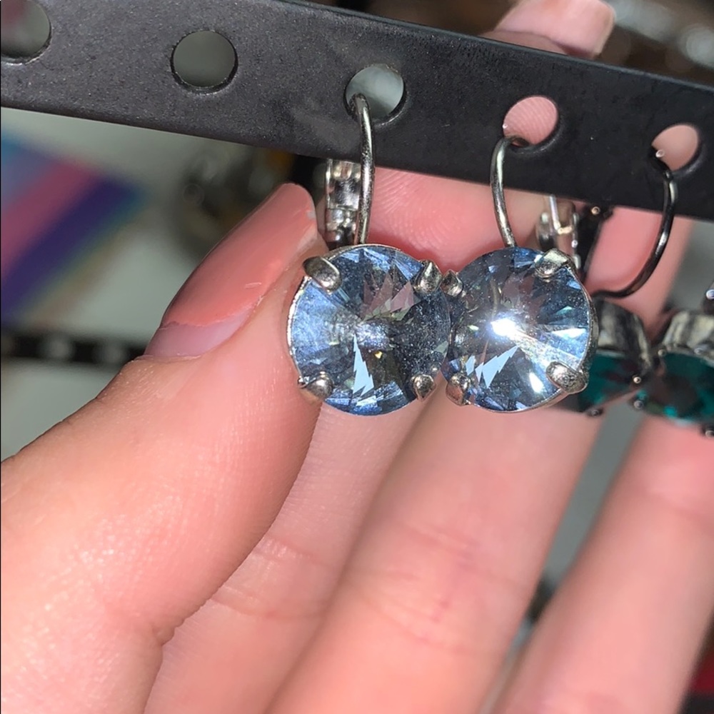 Rivoli dangle earrings.